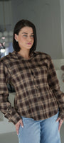 Tailored blouse - Brown