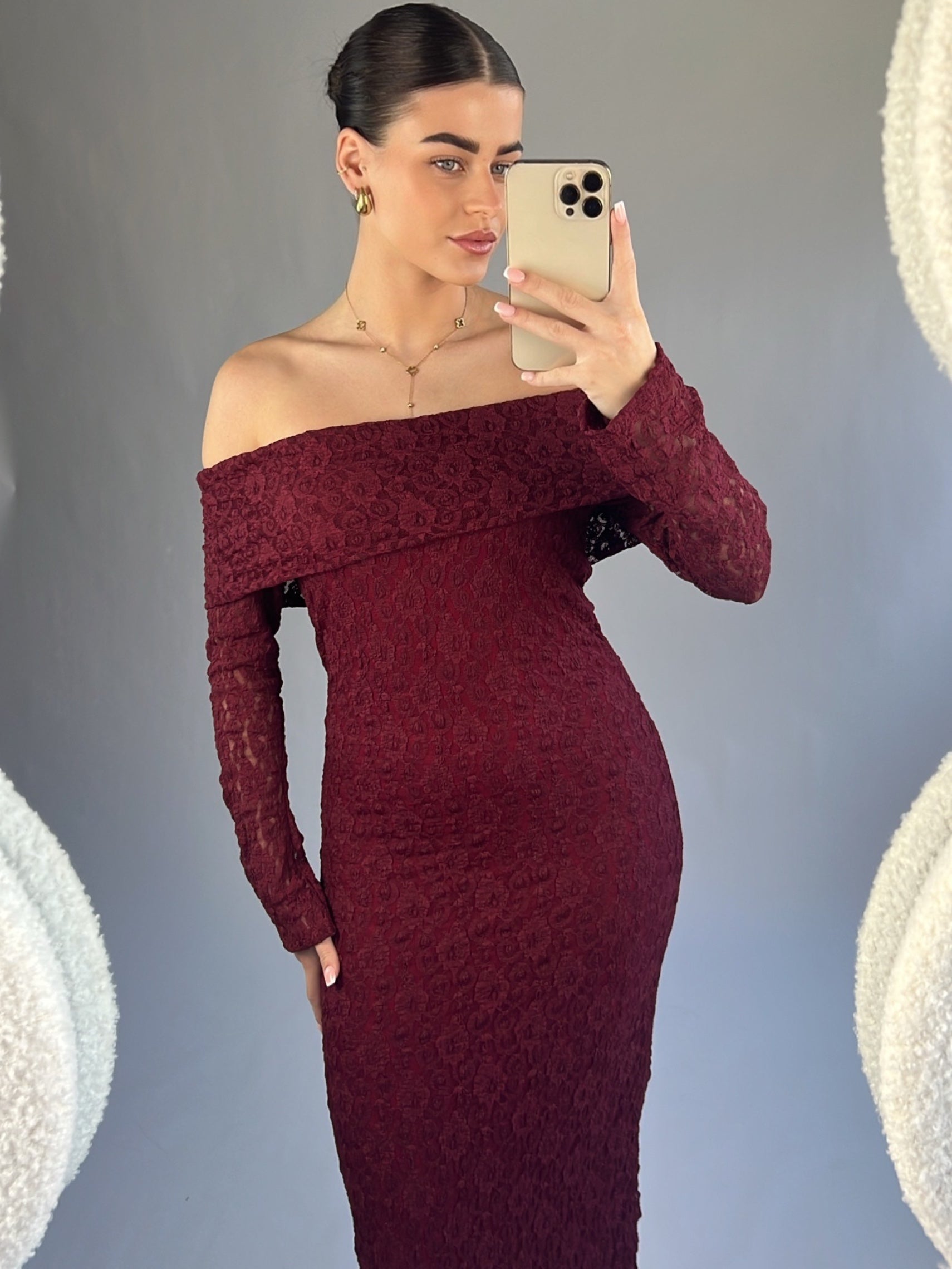 Ruby dress Burgundy