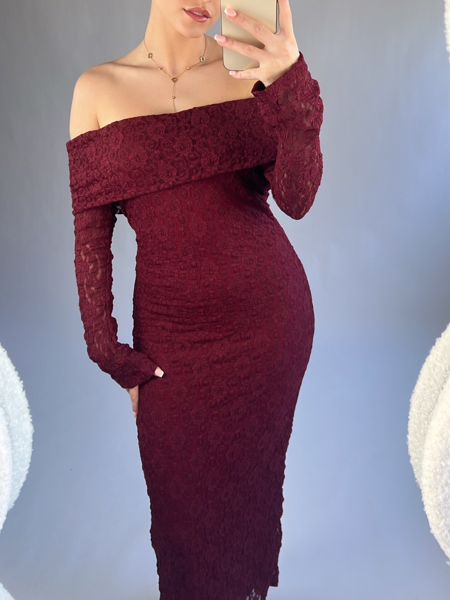 Ruby dress Burgundy