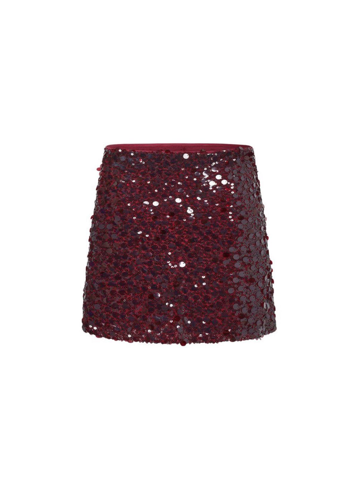 Glitter skirt bordeaux