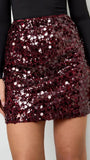Glitter skirt bordeaux